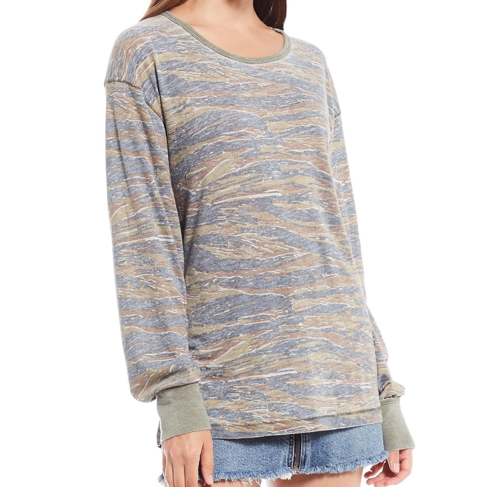 FREE PEOPLE We The Free Arielle Green Multi Camo